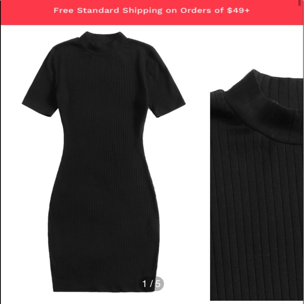 Black tight dress